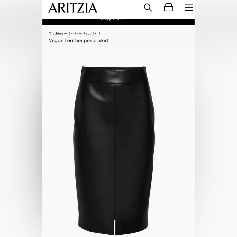 Aritzia Babaton Pegu Vegan Leather Skirt